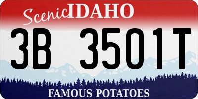 ID license plate 3B3501T