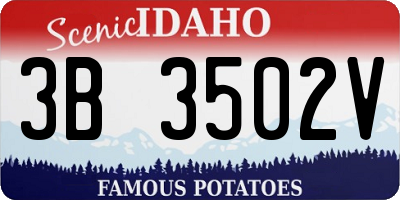 ID license plate 3B3502V