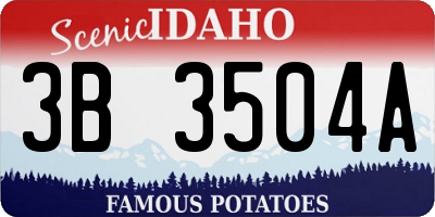 ID license plate 3B3504A