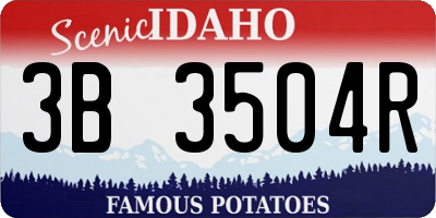 ID license plate 3B3504R