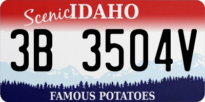 ID license plate 3B3504V