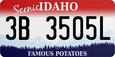 ID license plate 3B3505L