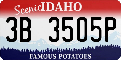 ID license plate 3B3505P