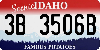 ID license plate 3B3506B