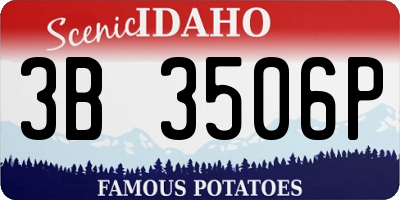 ID license plate 3B3506P