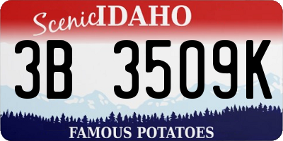 ID license plate 3B3509K