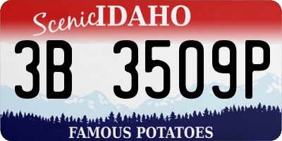 ID license plate 3B3509P