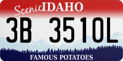 ID license plate 3B3510L