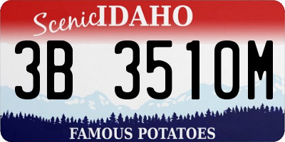 ID license plate 3B3510M