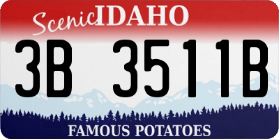 ID license plate 3B3511B