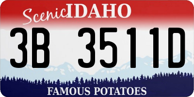 ID license plate 3B3511D