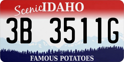 ID license plate 3B3511G