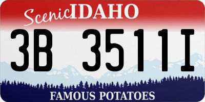 ID license plate 3B3511I