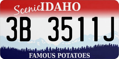 ID license plate 3B3511J