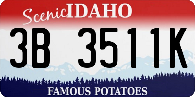 ID license plate 3B3511K