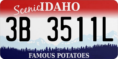 ID license plate 3B3511L