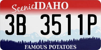 ID license plate 3B3511P
