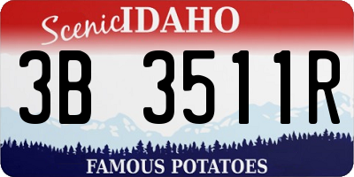 ID license plate 3B3511R