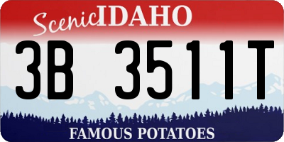 ID license plate 3B3511T