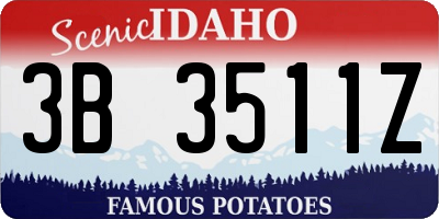 ID license plate 3B3511Z