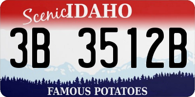 ID license plate 3B3512B