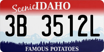 ID license plate 3B3512L