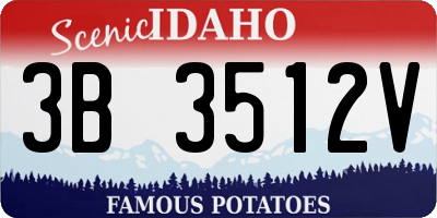 ID license plate 3B3512V