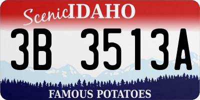 ID license plate 3B3513A