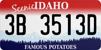 ID license plate 3B3513D