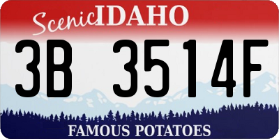 ID license plate 3B3514F