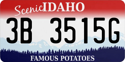 ID license plate 3B3515G