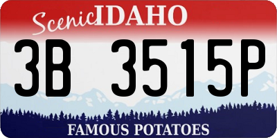 ID license plate 3B3515P