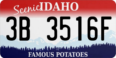 ID license plate 3B3516F