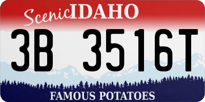 ID license plate 3B3516T