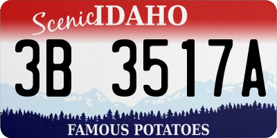 ID license plate 3B3517A