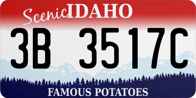 ID license plate 3B3517C