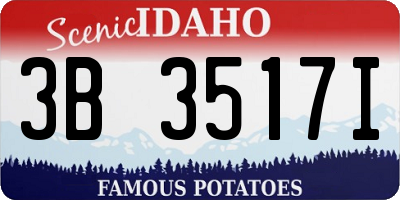 ID license plate 3B3517I