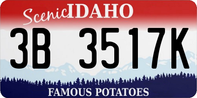 ID license plate 3B3517K