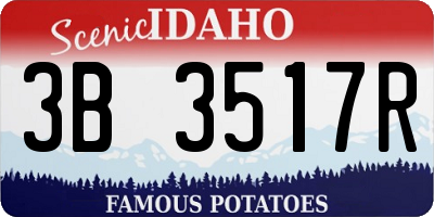 ID license plate 3B3517R