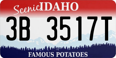 ID license plate 3B3517T
