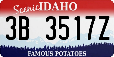 ID license plate 3B3517Z