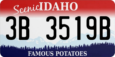 ID license plate 3B3519B
