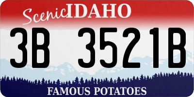 ID license plate 3B3521B