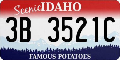 ID license plate 3B3521C