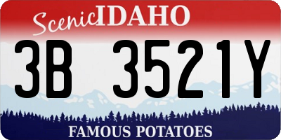ID license plate 3B3521Y