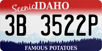 ID license plate 3B3522P