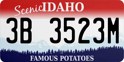 ID license plate 3B3523M