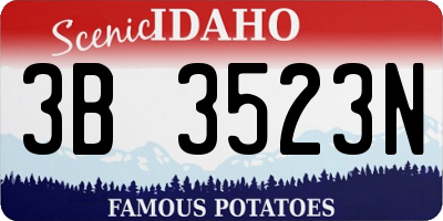 ID license plate 3B3523N