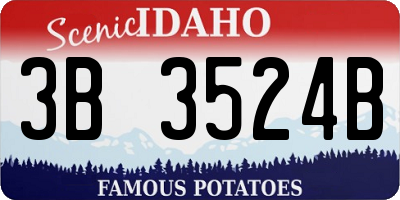 ID license plate 3B3524B