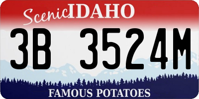 ID license plate 3B3524M